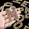 37 Pieces Bling Rhinestone Letter Stickers Alphabet Number Symbol Crystal Self-Adhesive Stickers Rhinestone Letter Stickers for Art Crafts Clothing DIY Decors (Gold, White, 2.56 Inch)